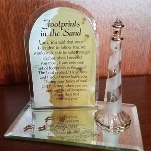 Glass Baron Footprints in the Sand figurine